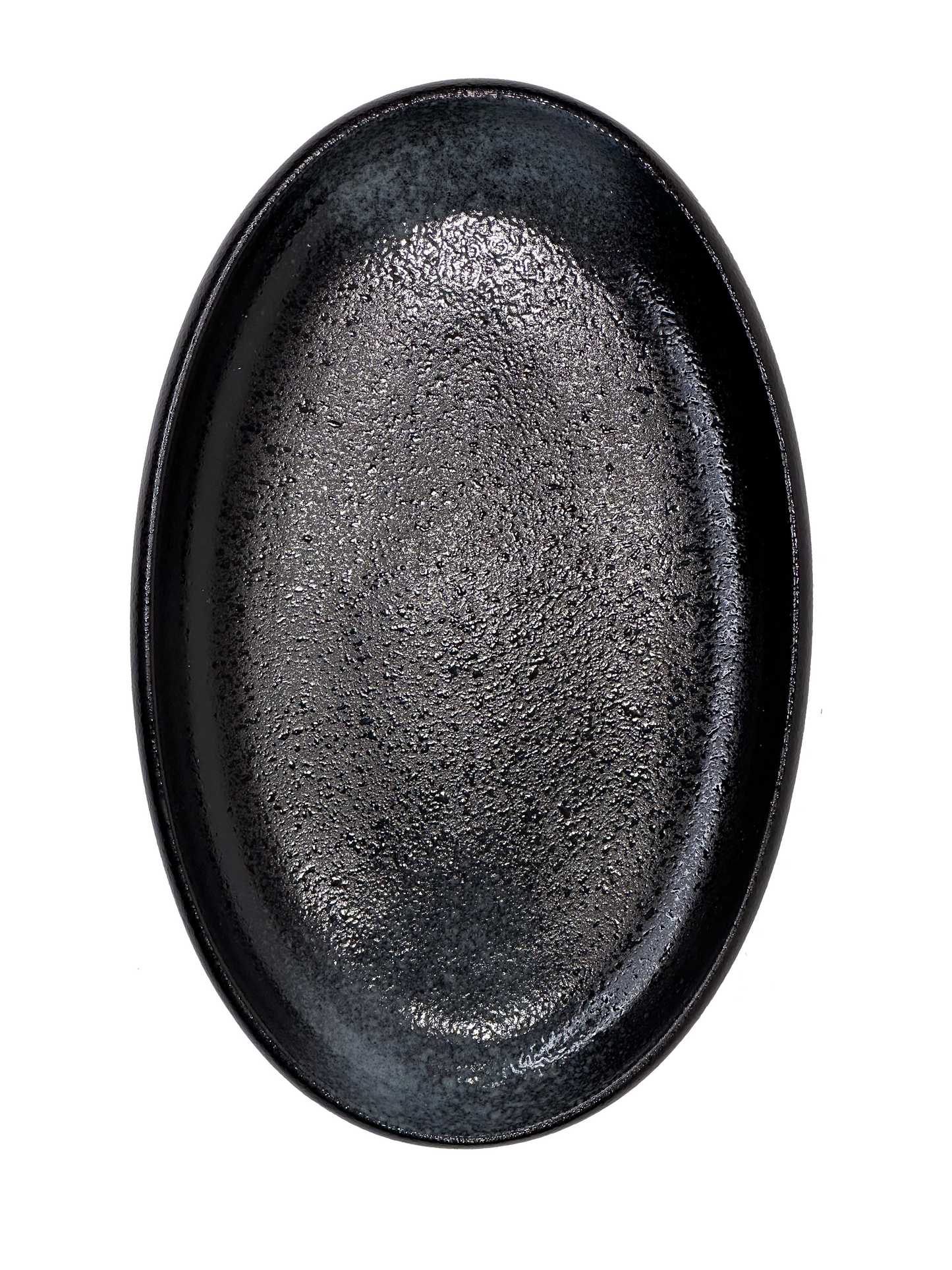 Zena 11.5 Oval Ceramic Black Plate