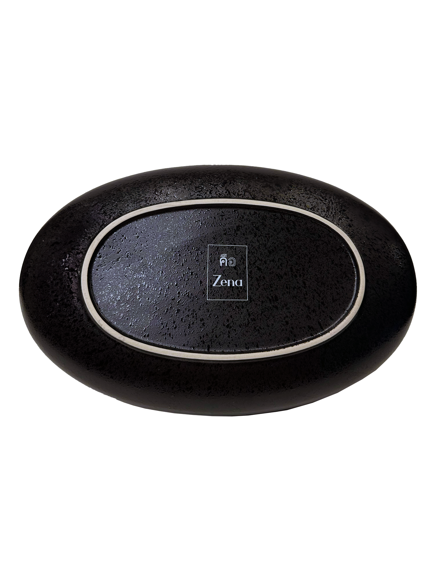 Zena 11.5 Oval Ceramic Black Plate