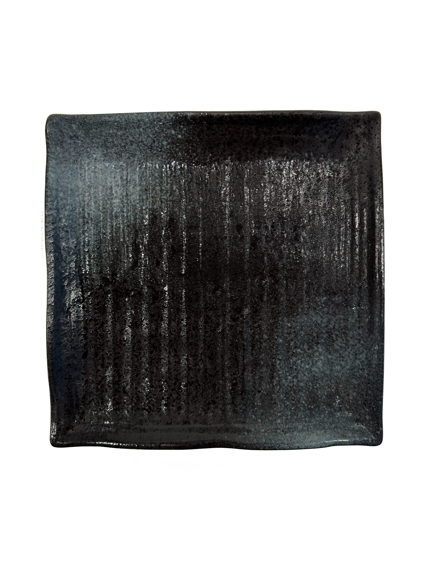 Zena 9" Square Ceramic Black Plate